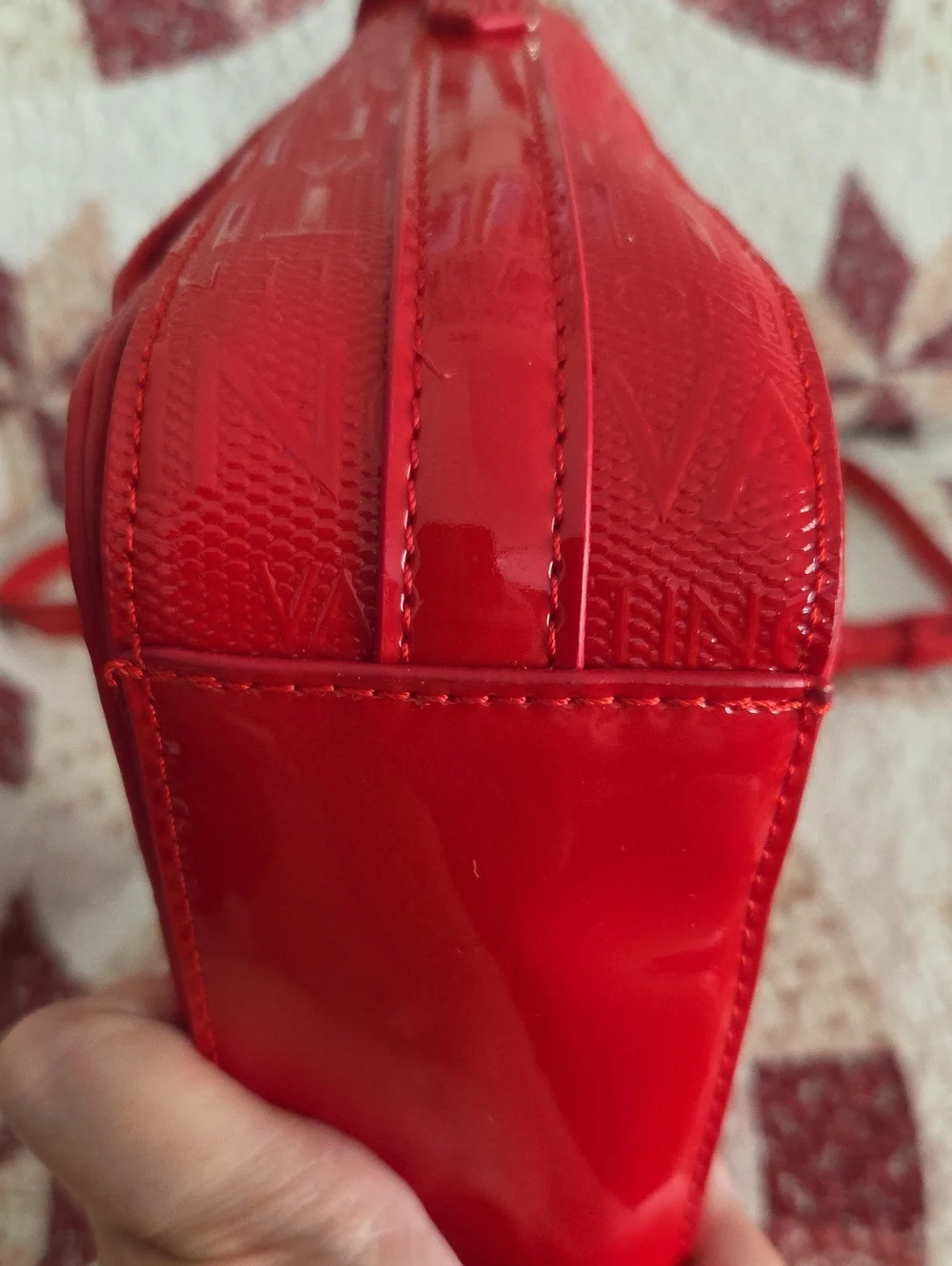 Valentino by Mario Red Crossbody Vegan Leather NWOT